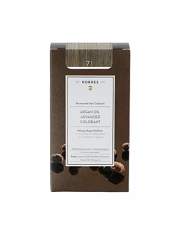 Korres Argan Oil Advanced Colorant 7.1 Ξανθό Σαντρέ