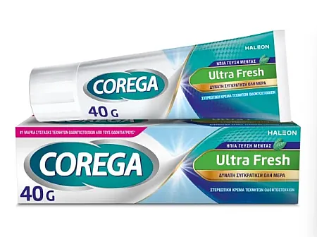 Corega 3D Hold Ultra Fresh 40gr Στερεωτική Κρέμα Οδοντοστοιχιών