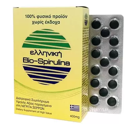 Ελληνική Bio-Spirulina 400mg Νιγρίτας 120tab