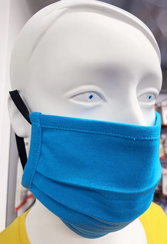 Μάσκα Υφασμάτινη Βαμβακερή Πολλαπλών Χρήσεων 1 τεμάχιο ΜΠΛΕ