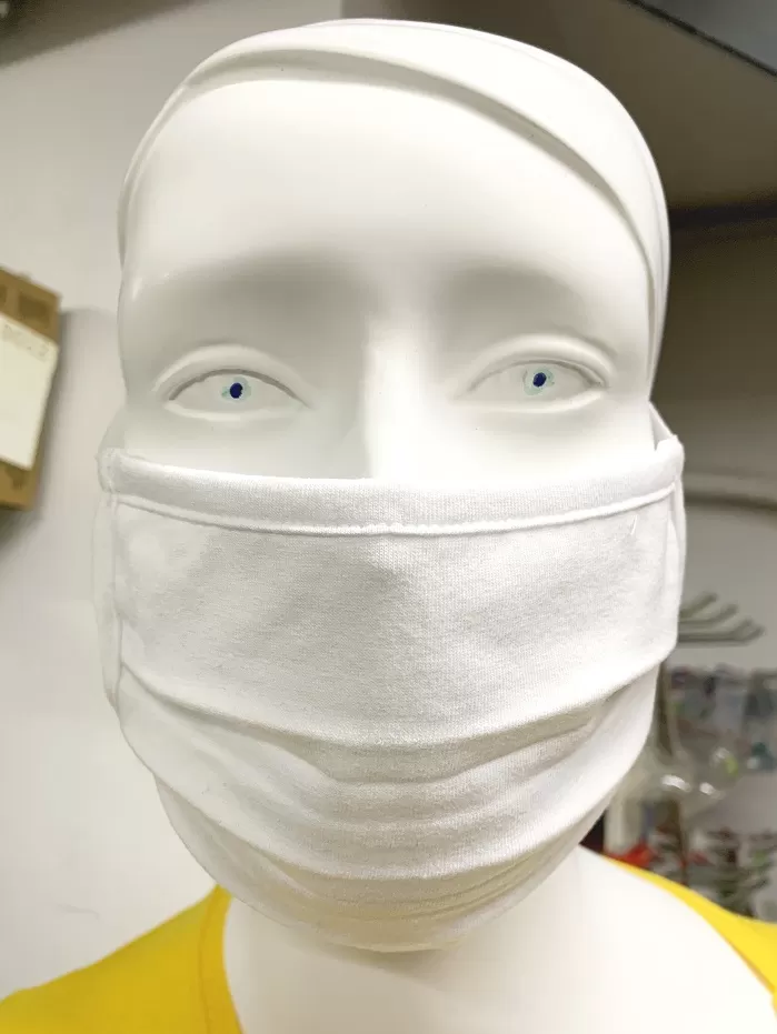 Μάσκα Υφασμάτινη Βαμβακερή Πολλαπλών Χρήσεων 1 τεμάχιο ΛΕΥΚΗ