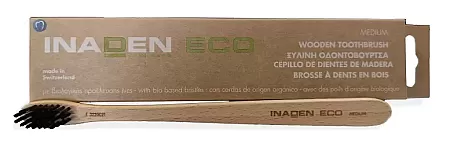 Inaden Eco Wooden Toothbrush Medium Ξύλινη Οδοντόβουρτσα