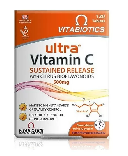 Vitabiotics Ultra Vitamin C Sustained Release 500mg 60 κάψουλες