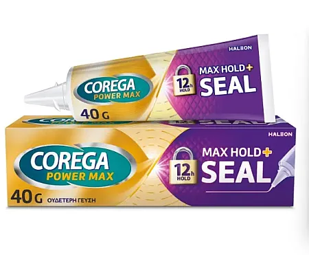 Corega Max Hold + Seal Κρέμα Για Τεχνητές Οδοντοστοιχίες 40g