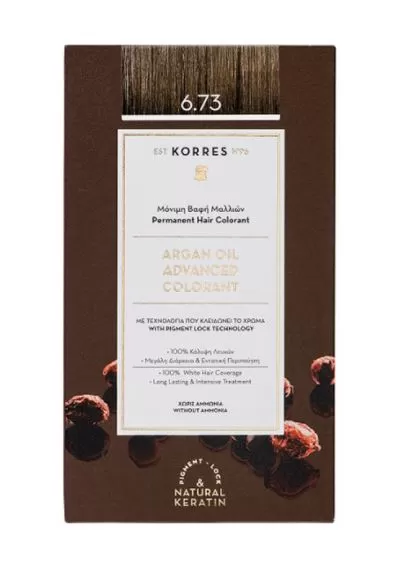 Korres Argan Oil Advanced Color 6.73 Χρυσό Κακάο
