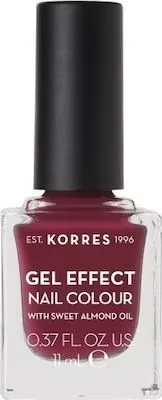 Korres Gel Effect Nail Colour Βερνίκι Νυχιών 74 Berry Addict 11ml