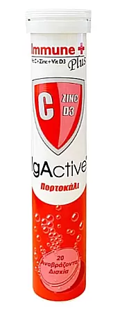 IgActive Immune Plus Με Γεύση Πορτοκάλι 20 αναβράζοντα δισκία
