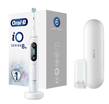 Oral-B iO Series 8 Ηλεκτρική Οδοντόβουρτσα White Alabaster
