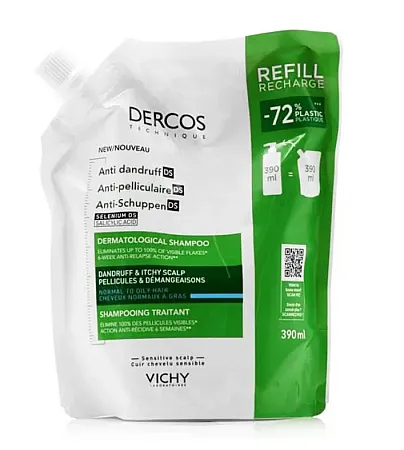 Vichy Dercos Eco Refill Σαμπουάν Αντιπιτυριδικό Λιπαρά Μαλλιά 400ml