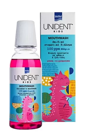 Intermed Στοματικό Διάλυμα Unident 250ml με Γεύση Τσιχλόφουσκα