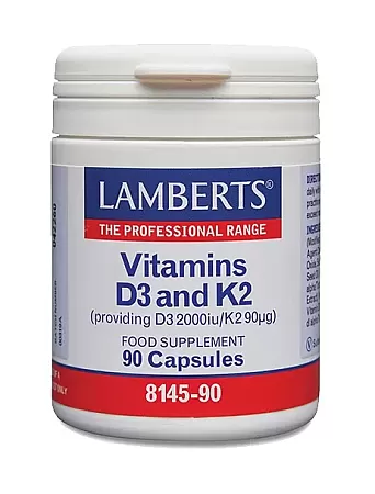 Lamberts Vitamins D3 2000iu & K2 90μg 90 κάψουλες