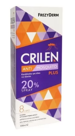 Crilen Anti-Mosquito Plus Spray 20% για προστασία από Κουνούπια