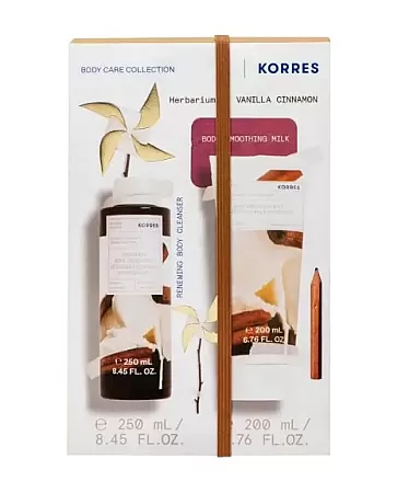 Korres Vanilla Cinnamon Σετ Περιποίησης για Καθαρισμό Σώματος