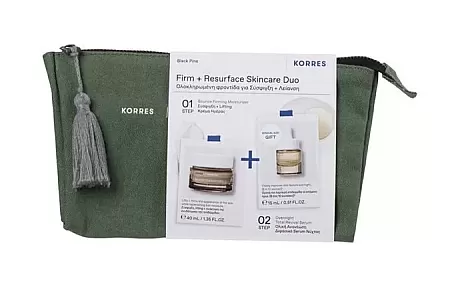 Korres Black Pine Firm Resurface Skincare Duo Promo Pouch
