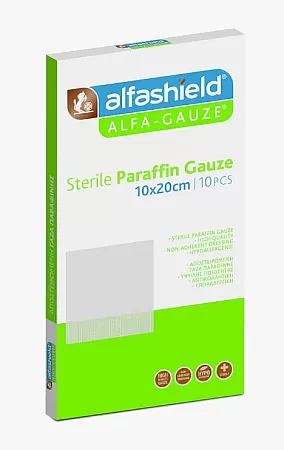 Alfa Gauze Αποστειρωμένες Γάζες Παραφίνης 10X20cm