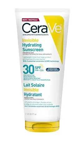 CeraVe Invisible Hydrating Sunscreen Αντηλιακό SPF30 177ml