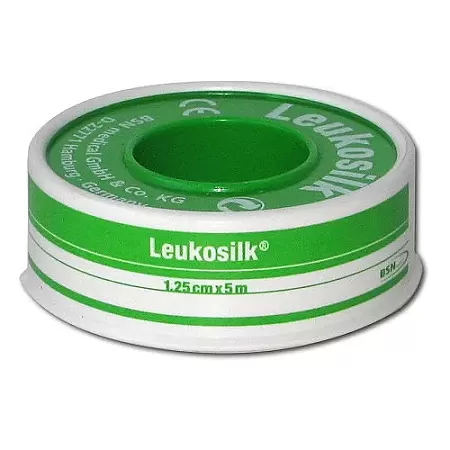 Αυτοκόλλητη ταινία στερέωσης Leukosilk 1,25cm X 4,6m