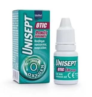 Unisept Otic Drops 10ml ωτικές σταγόνες για την αφαίρεση της κυψελίδας